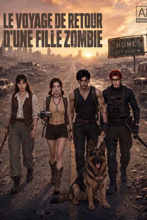 Affiche du voyage de retour d'une fille zombie