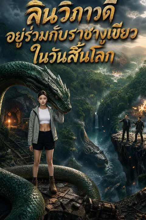 โปสเตอร์ ลินวิภาวดีอยู่ร่วมกับราชางูเขียวในวันสิ้นโลก