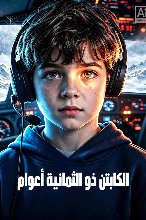 ملصق الكابتن ذو الثمانية أعوام
