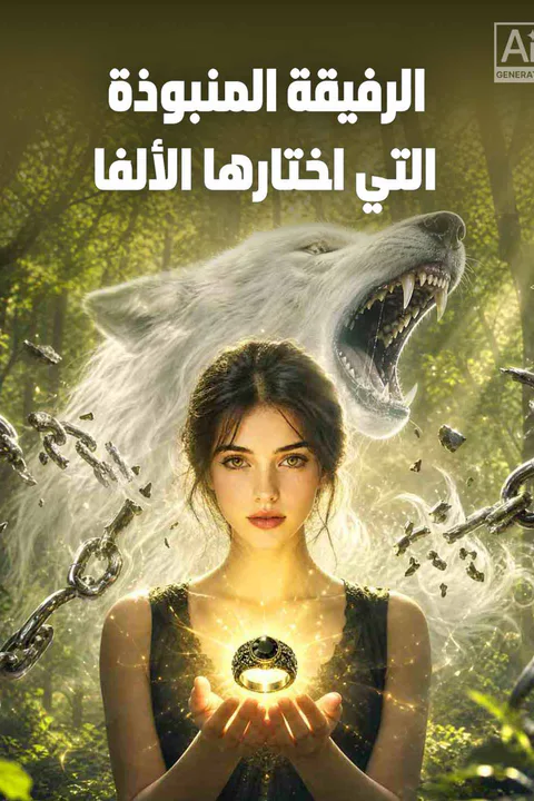 ملصق الرفيقة المنبوذة التي اختارها الألفا