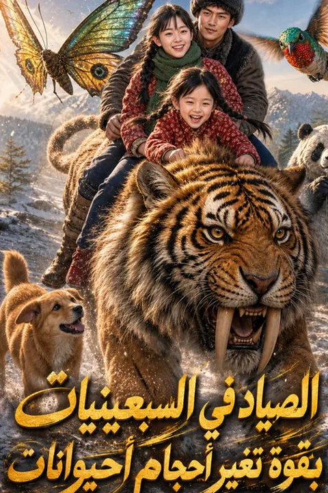 โปสเตอร์ الصياد في السبعينيات بقوة تغيير أحجام الحيوانات