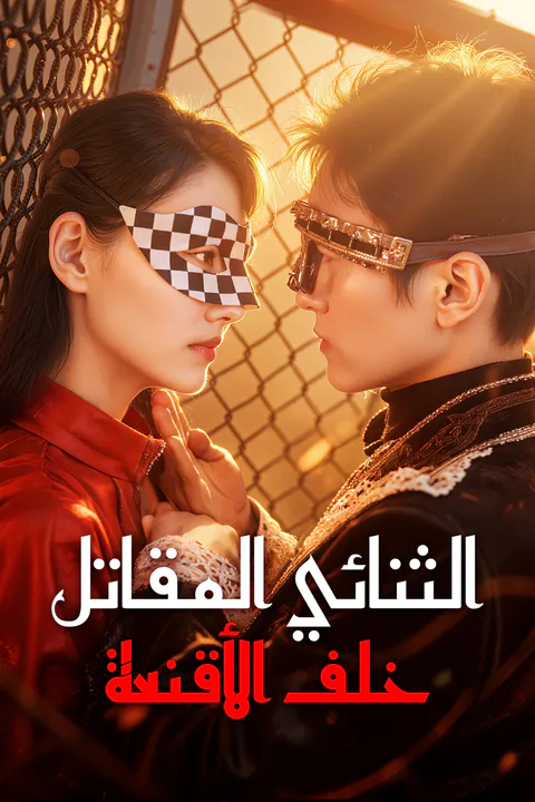 ملصق الثنائي المقاتل خلف الأقنعة