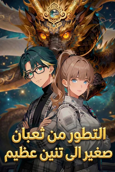 ملصق التطور من ثعبان صغير الى تنين عظيم