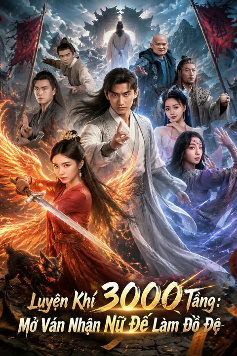 Poster Luyện Khí 3000 Tầng: Mở Ván Nhận Nữ Đế Làm Đồ Đệ