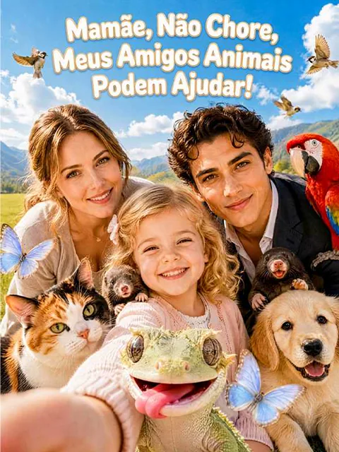 Pôster de Mamãe, Não Chore, Meus Amigos Animais Podem Ajudar!