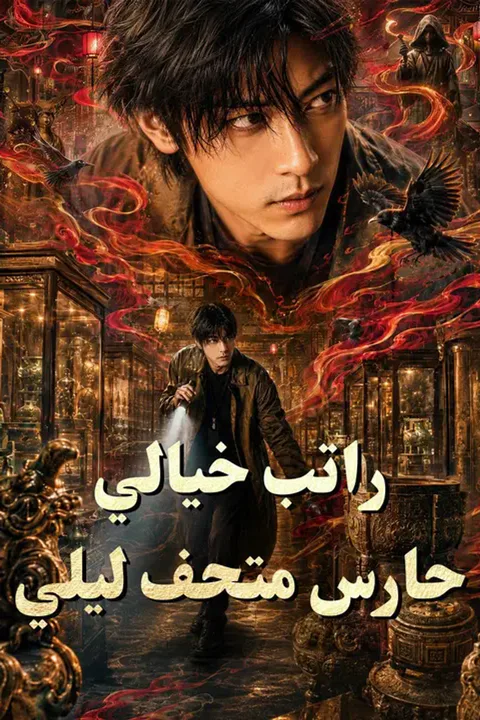 ملصق راتب خيالي حارس متحف ليلي
