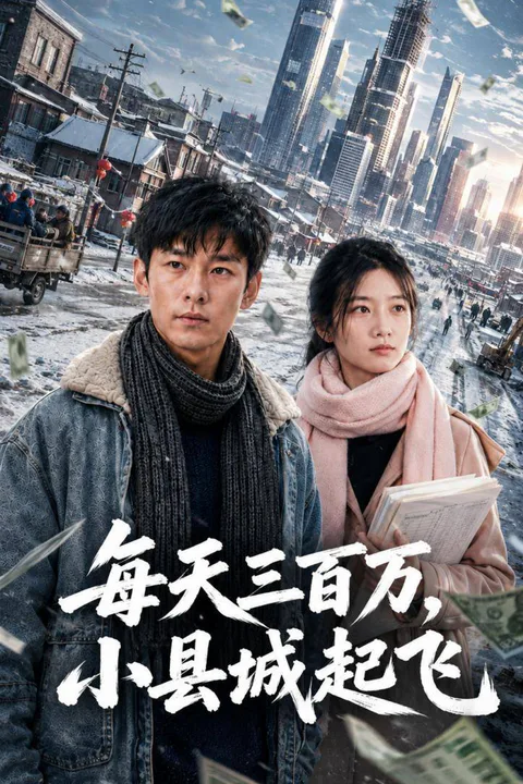 《每天三百万，小县城起飞》海报
