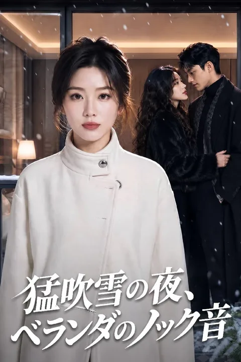 猛吹雪の夜、ベランダのノック音のポスター