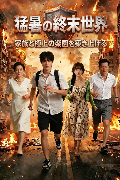 猛暑の終末世界、家族と極上の楽園を築き上げるのポスター
