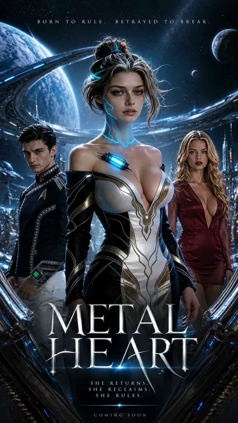 Metal heart poster