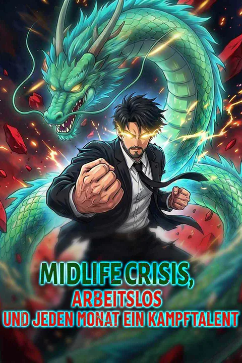 Poster von Midlife Crisis, arbeitslos und jeden Monat ein Kampftalent
