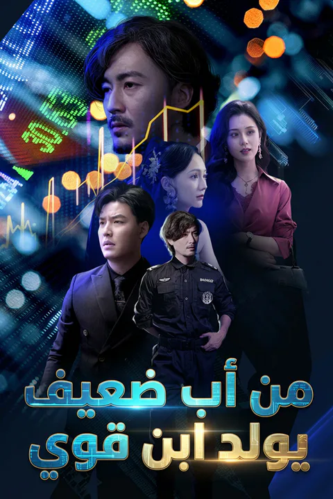 ملصق من أب ضعيف يولد ابن قوي