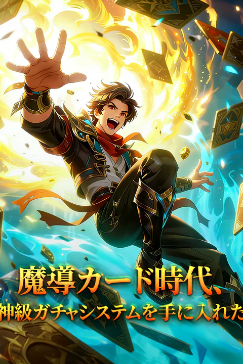 魔導カード時代、神級ガチャシステムを手に入れたのポスター