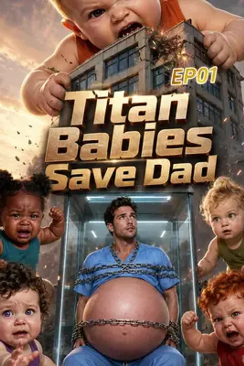 男看護師と巨人ベビーのポスター