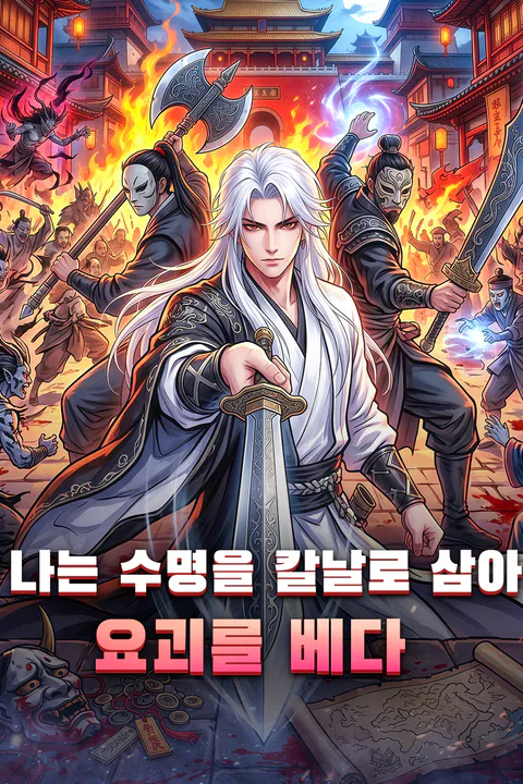 나는 수명을 칼날로 삼아 요괴를 베다 포스터