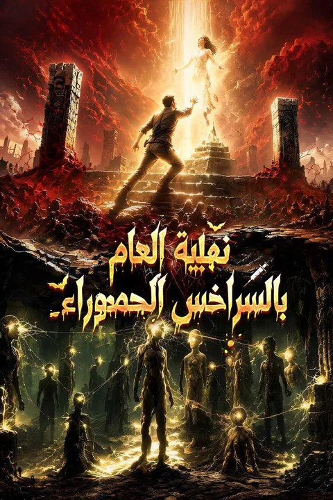 ملصق نهاية العالم بالسراخس الحمراء