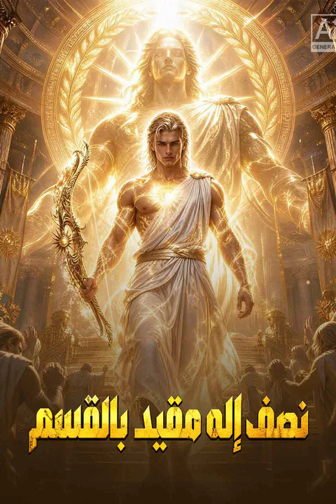 ملصق نصف إله مقيد بالقسم