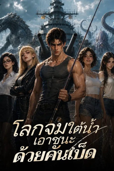 โปสเตอร์ โลกจมใต้น้ำ เอาชนะด้วยคันเบ็ด