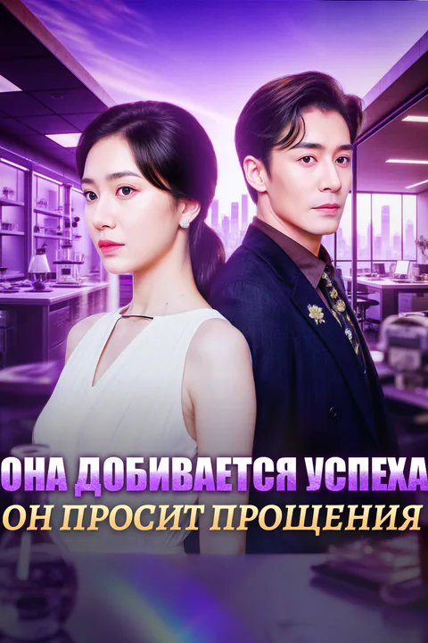 Постер «Она добивается успеха, он просит прощения»