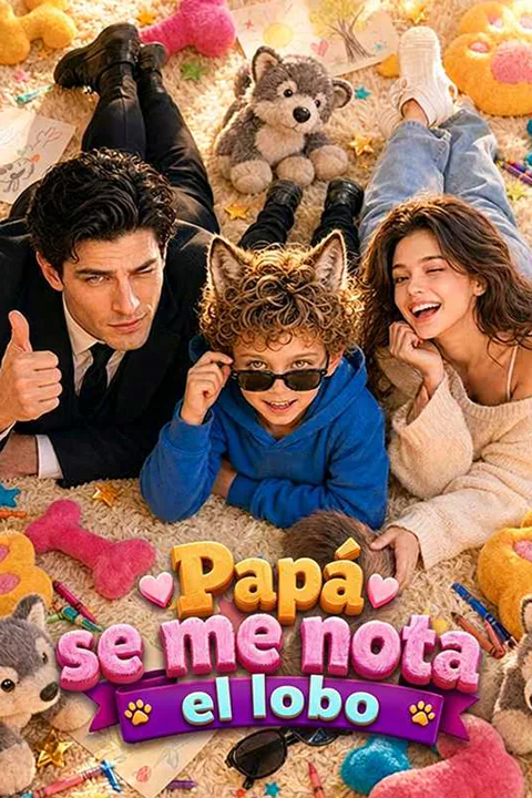 Póster de Papá, se me nota el lobo