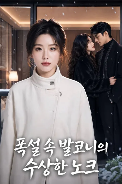폭설 속 발코니의 수상한 노크 포스터
