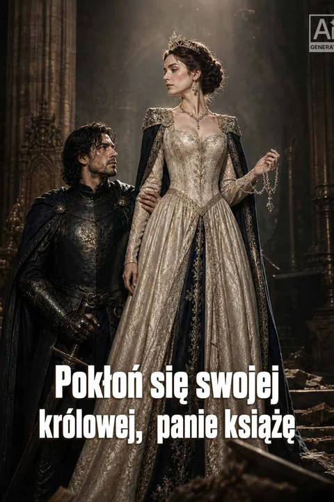 Pokłoń się swojej królowej, panie książę – plakat