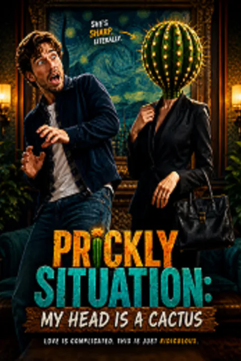 PRICKLY SITUATION:MY HEAD IS A CACTUS poster