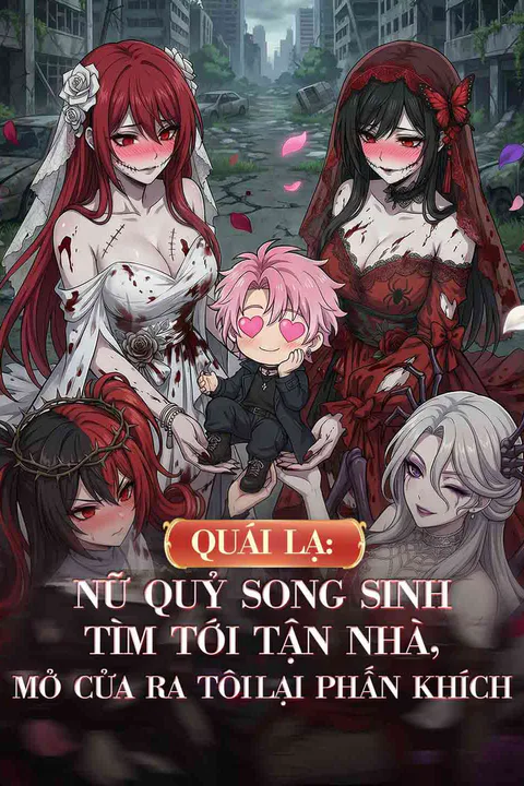 Poster Quái Lạ: Nữ Quỷ Song Sinh Tìm Tới Tận Nhà, Mở Cửa Ra Tôi Lại Phấn Khích