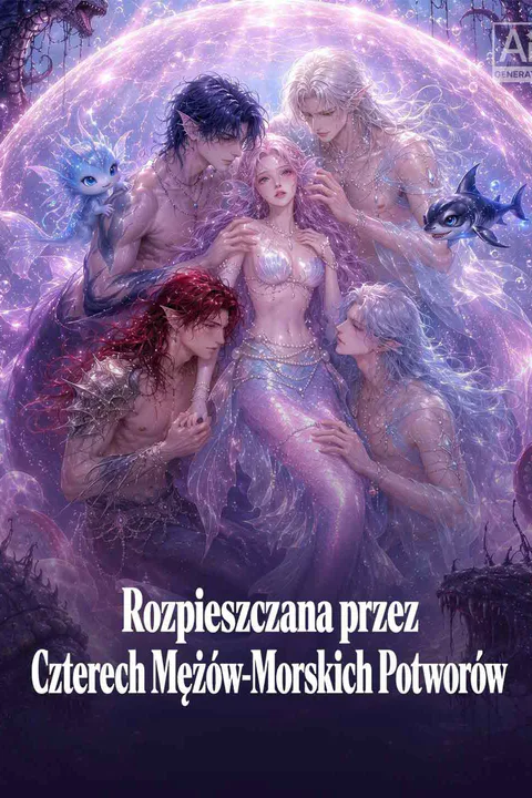 Rozpieszczana przez Czterech Mężów-Morskich Potworów – plakat