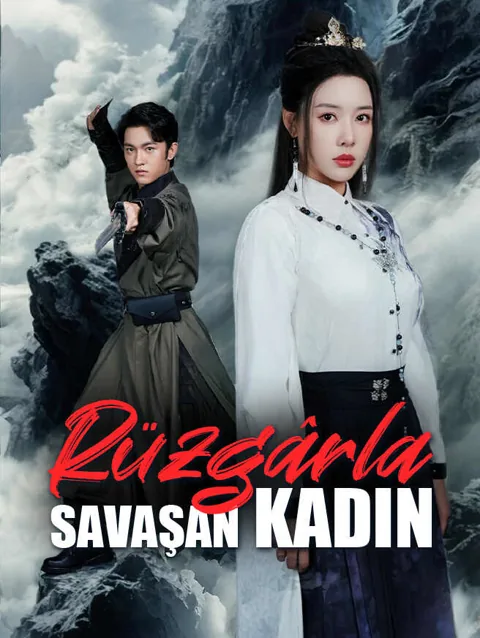 rüzgârla savaşan kadın afişi