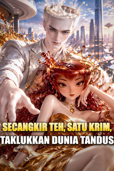 Poster Secangkir Teh, Satu Krim, Taklukkan Dunia tandus