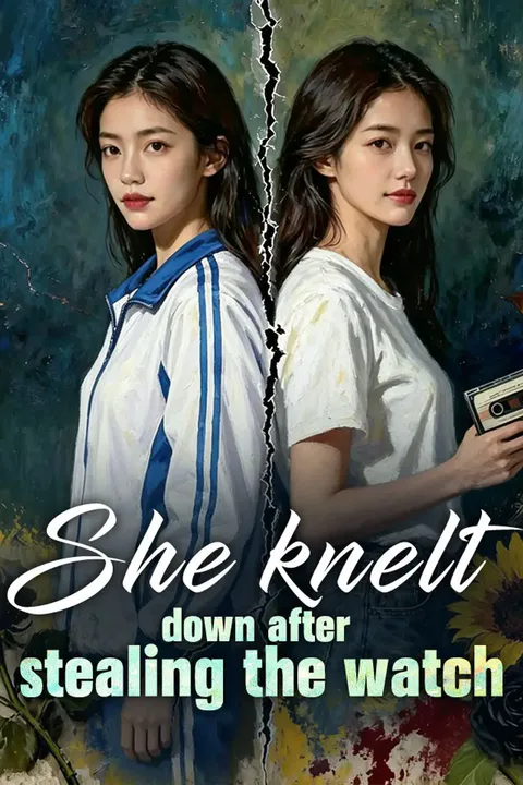 She knelt down after stealing the watch poster