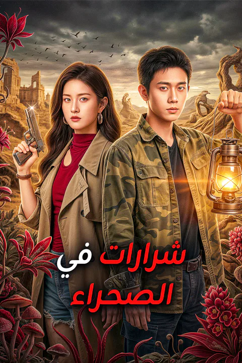 ملصق شرارات في الصحراء