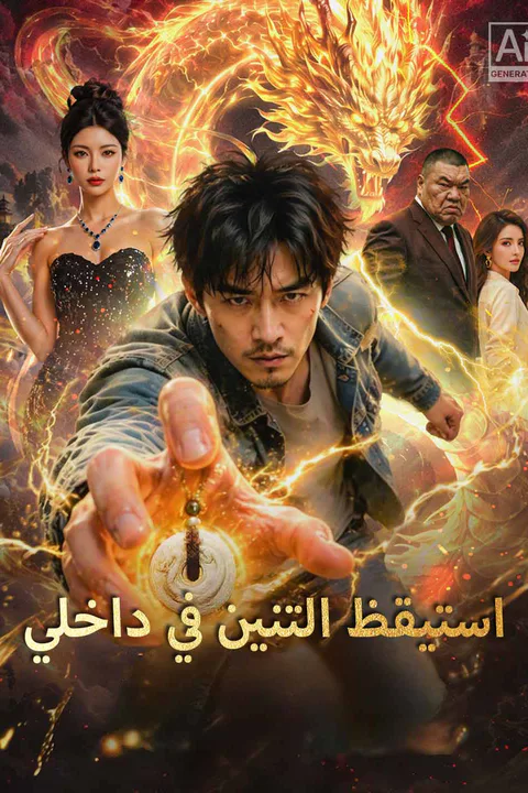 ملصق صحوة التنين التنين الكامن بداخلي استيقظ!