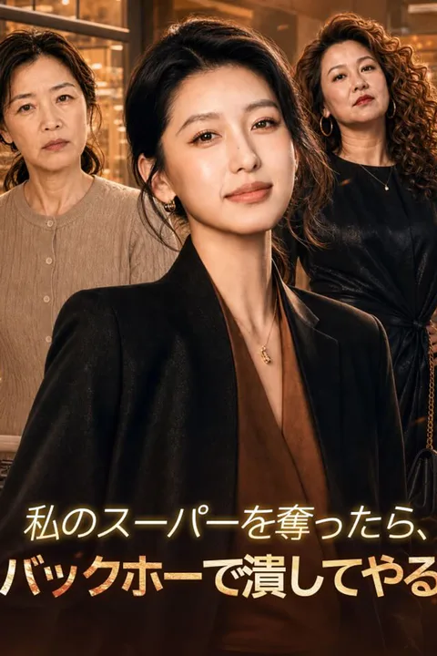 私のスーパーを奪ったら、バックホーで潰してやるのポスター
