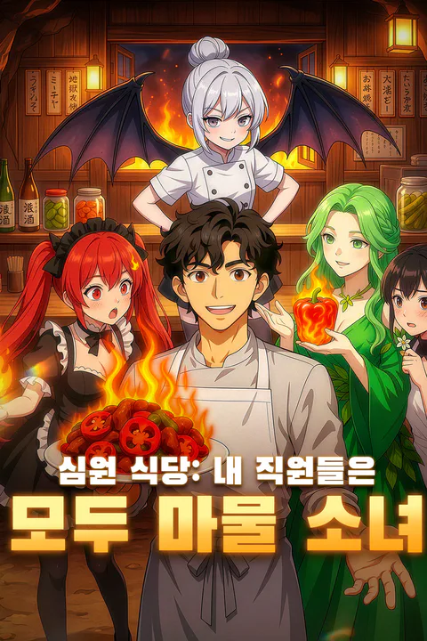 심원 식당: 내 직원들은 모두 마물 소녀 포스터