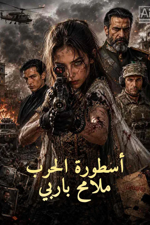 ملصق أسطورة الحرب بملامح باربي