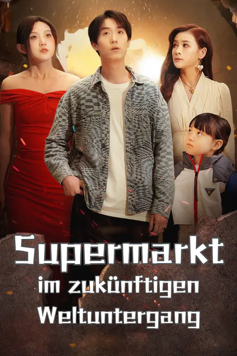Poster von Supermarkt im zukünftigen Weltuntergang