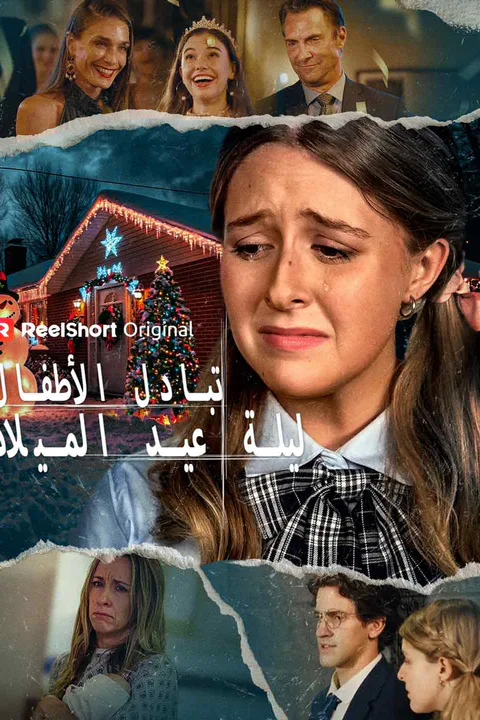 ملصق تبادل الأطفال ليلة عيد الميلاد