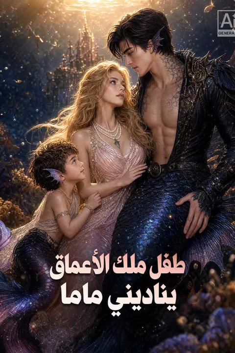 ملصق طفل ملك الأعماق يناديني ماما