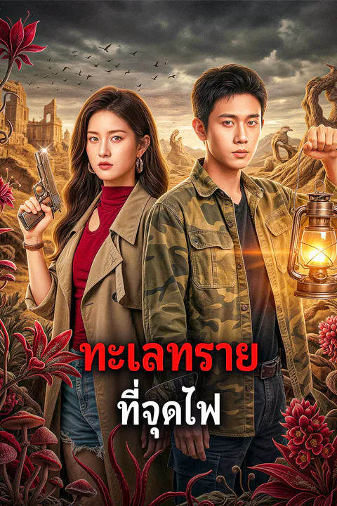โปสเตอร์ ทะเลทราย ที่จุดไฟ