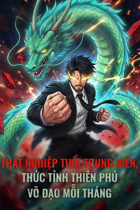 Poster Thất nghiệp tuổi trung niên, thức tỉnh thiên phú võ đạo mỗi tháng