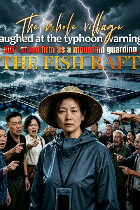 The whole village laughed at the typhoon warning, but I stood firm as a mountain guarding the fish raft poster