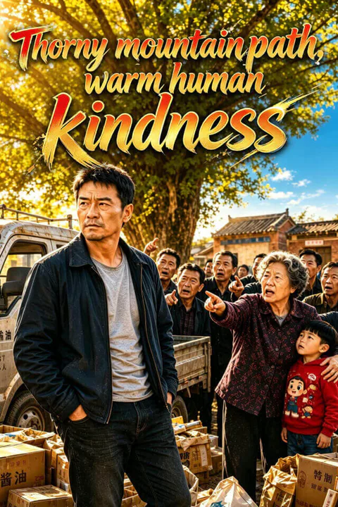 Thorny mountain path, warm human kindness poster
