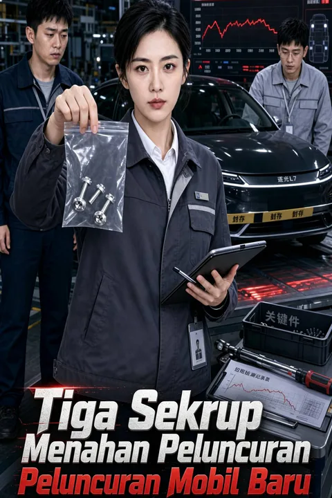 Poster Tiga Sekrup Menahan Peluncuran Mobil Baru