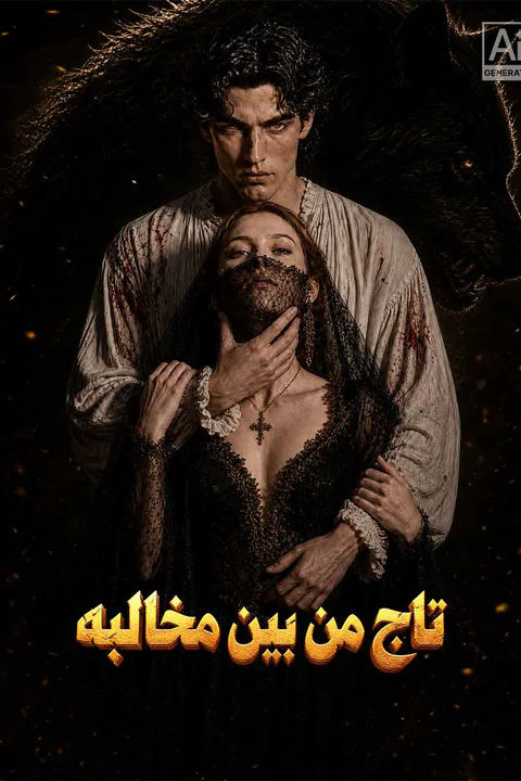 ملصق تاج من بين مخالبه