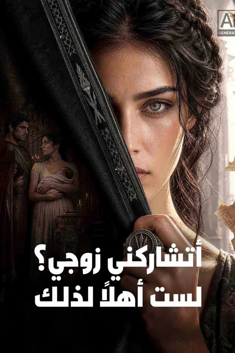 ملصق أتشاركني زوجي؟ لست أهلًا لذلك