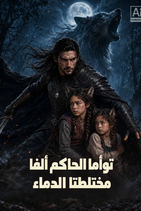 ملصق توأما الحاكم ألفا مختلطتا الدماء