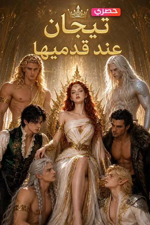 ملصق تيجان عند قدميها