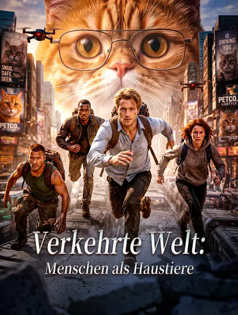 Poster von Verkehrte Welt: Menschen als Haustiere